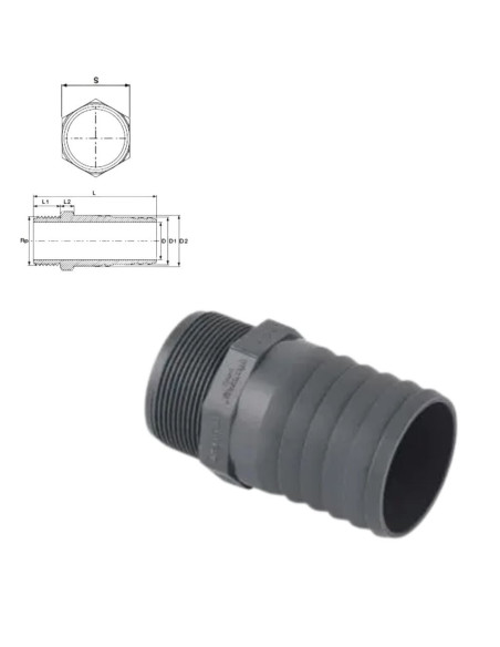RACCORD CANNELE PVC