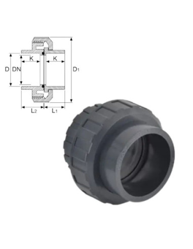 RACCORD UNION PRESSION AC