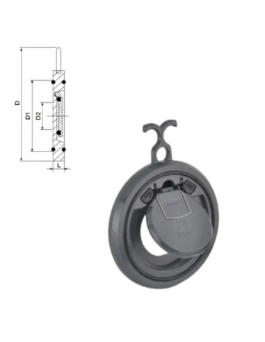 CLAPET PVC PRESSION SANDWICH