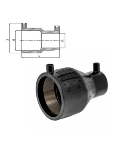 RÉDUCTION CONIQUE ÉLECTROSOUDABLE PN16