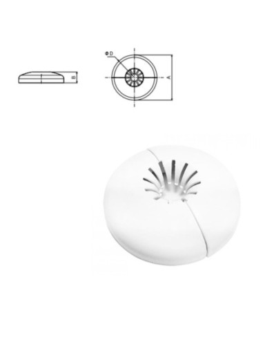 ROSACE CACHE TUBE BLANC