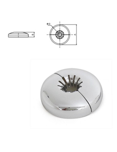 ROSACE CACHE TUBE CHROME