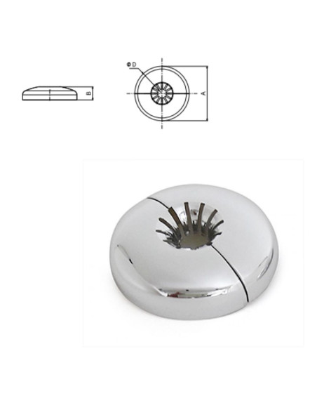 ROSACE CACHE TUBE CHROME