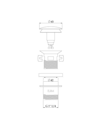 BONDE DE LAVABO CLIC-CLAC 1” 1/4 Ø32
