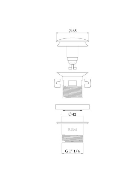 BONDE DE LAVABO CLIC-CLAC 1” 1/4 Ø32