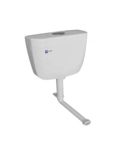 CHASSE D'EAU SEMI BAS ALIMENTATION LATERALE POUSSOIRE METALISE