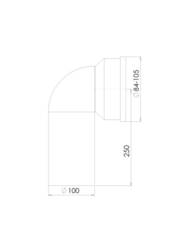 PIPE COUDEE SEMI LONG 25
