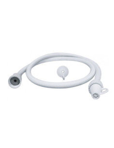 FLEXIBLE DE TOILETTE TRESSE BLANC 1M