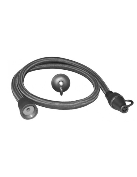 FLEXIBLE DE TOILETTE TRESSE GRIS 1M