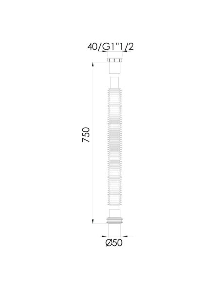 SIPHON EXTENSIBLE AVEC JOINT A LEVRE 1"1/2