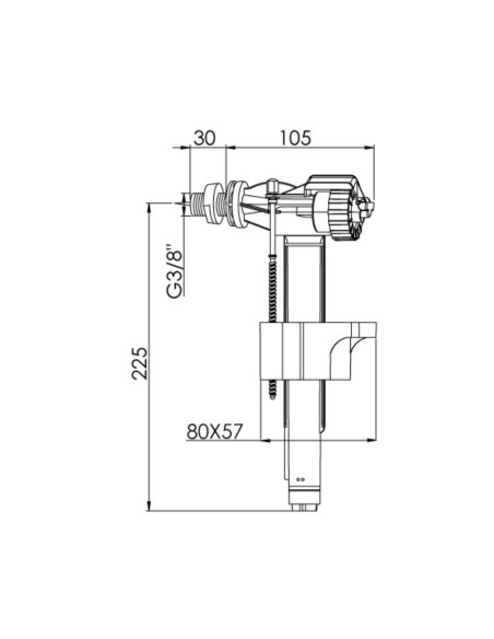 ROBINET FLOTTEUR SILENCIEUX EMBOUT LAITON