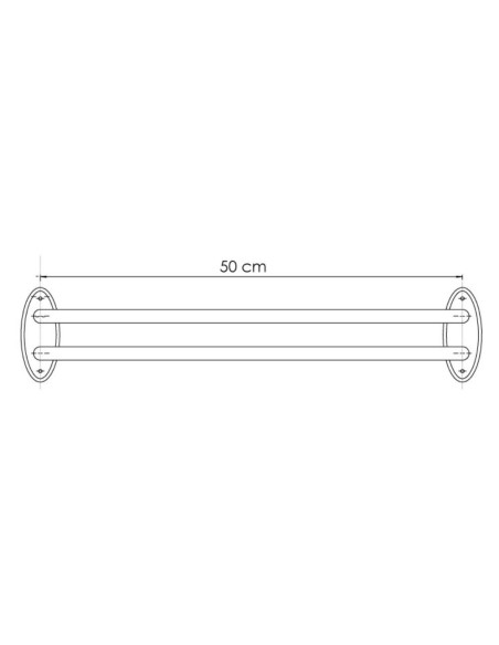 PORTE SERVIETTE DEUX BRANCHES CHROMEE