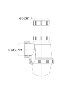 SIPHON DE LAVABO/BIDET 1"1/4 2