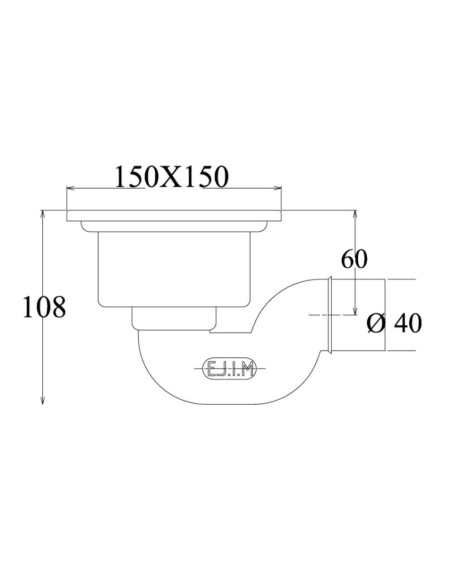 SIPHON SIPHOIDE PVC INOX 15X15