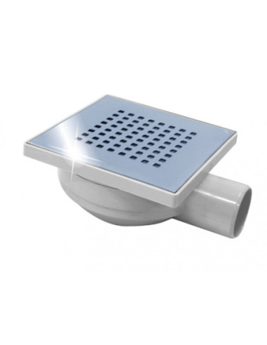 SIPHON DE SOL EN PVC ORIENTABLE SLIM 15X15