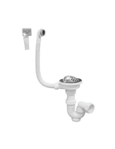 VIDAGE EVIER INOX/GRES SIMPLE BAC A PANIER Ø90