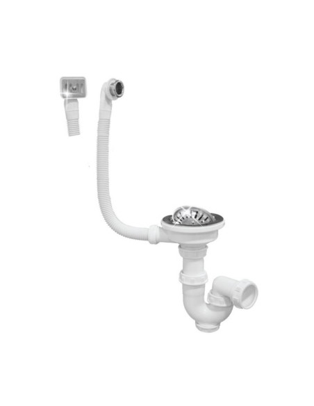 VIDAGE EVIER INOX/GRES SIMPLE BAC A PANIER Ø90