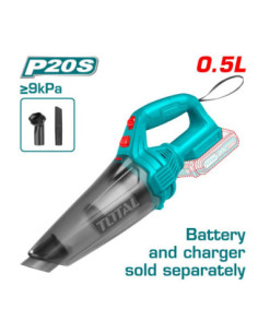ASPIRATEUR 0,5L 20V 2AH S/BAT TVLI201261