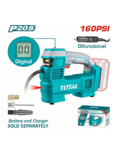 COMPRESSEUR PORTATIF 11BAR 20V 2AH SBAT TACLI2012