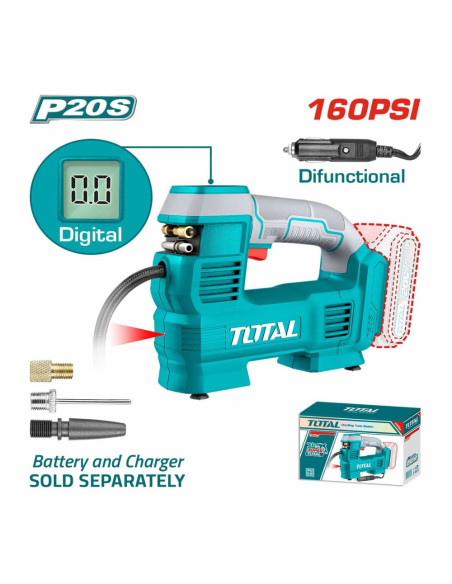COMPRESSEUR PORTATIF 11BAR 20V 2AH SBAT TACLI2012