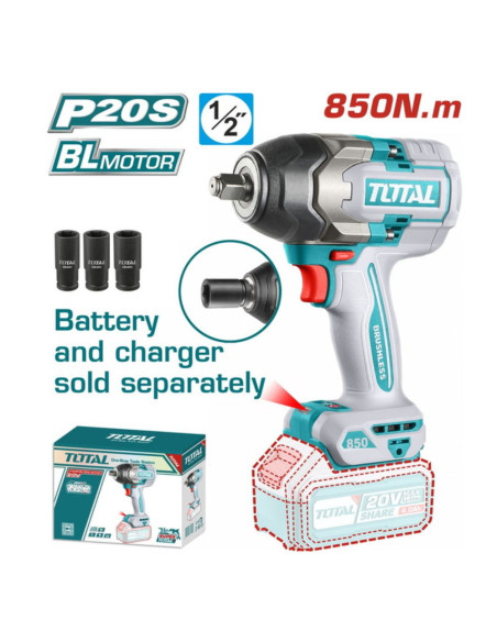 CLÉ A CHOC 850NM 20V 4AH S/BAT TIWLI20851