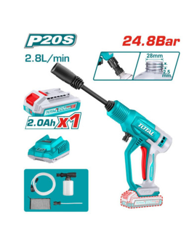 NETTOYEUR HP 24,8BAR 20V 2AH/CH TPWLI20362