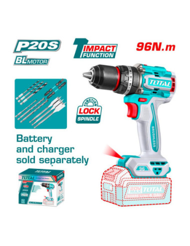 PERCEUSE 20V BL 96NM 4AH S/B TIDLI209681