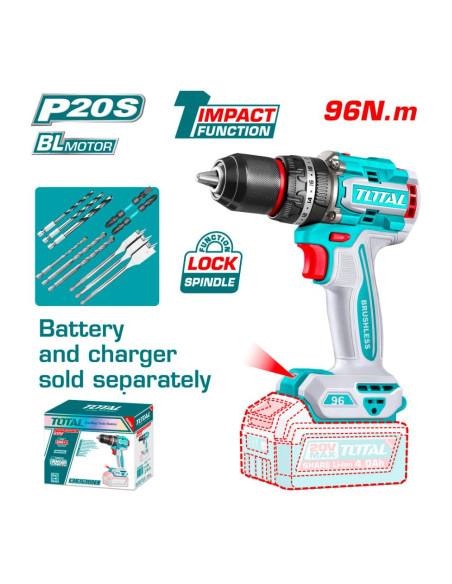 PERCEUSE 20V BL 96NM 4AH S/B TIDLI209681