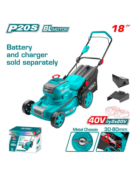 TONDEUSE A GAZON 60L 40V S/BAT TLMLI20185