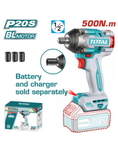 CLE A CHOC 1/2"  500NM 20V 4AH S/BAT TIWLI20501