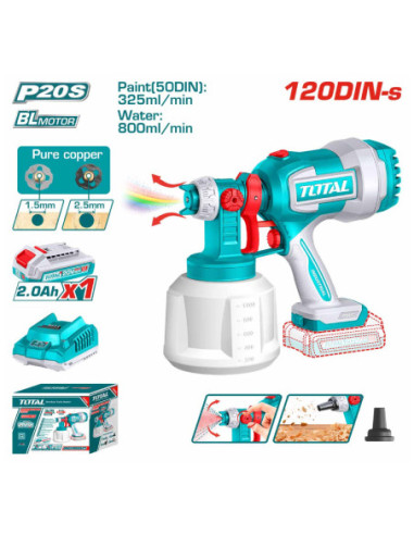PISTOLET DE PEINTURE 20V 2AH/CH TSGLI20042