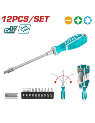 JX 12 TOURNEVIS+EMBOUTS FLEX THT250FL1206