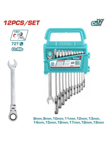 JX 12 CLES A CLIQUET FLEX 08-19MM THT102RK5126