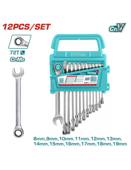 JX 12 CLES A CLIQUET 08-19MM THT102RK0126