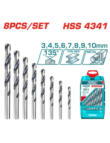 JX 08 MECHES HSS 3-10MM TACSD0085