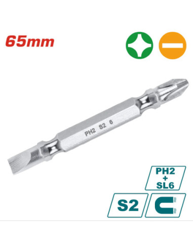 EMBOUTS TOURNEVIS PH2+FR6X65 TAC16HL133