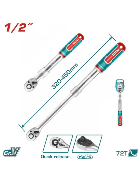 CLIQUET EXTENSIBLE 1/2'' THT106128L