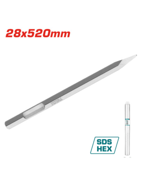 BURIN HEX POINTU 28X520MM TAC15342811