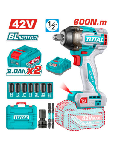 CLE A CHOC 1/2" 600NM 42V 2.2AH/CH TIWLI42602