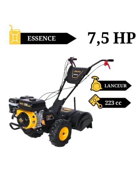 MOTOCULTEUR A FRAISE ARRIERE 7CV ESSENCE DG60G