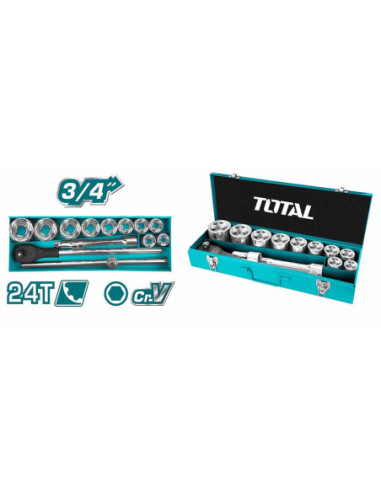 BOITE A DOUILLES 3/4″ 15PCS THT341151