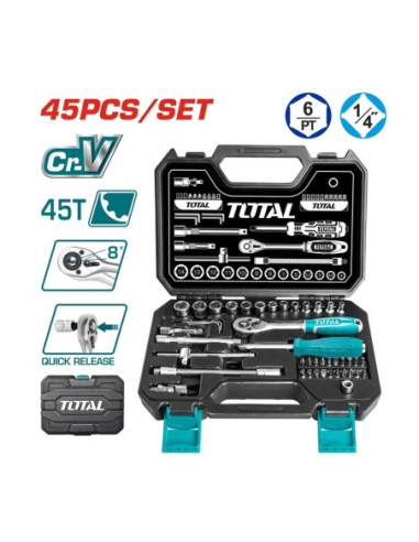 BOITE A DOUILLES 1/4 45PCS THT141451
