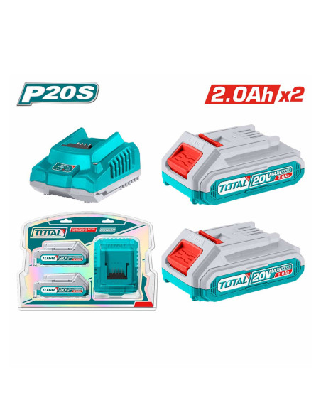 CHARGEUR + 2 BATTERIES 20V 2AH TFBCPK1222