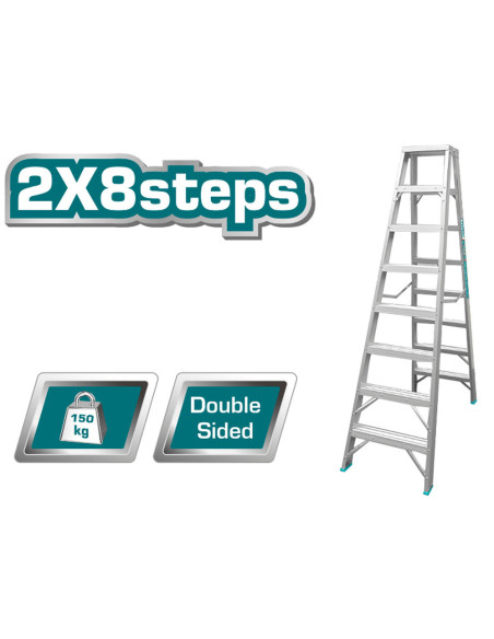 ECHELLE DOUBLE FACE 2X8 ALUM THLAD01081
