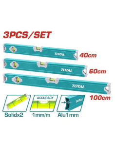 SET 3PCS NIVEAU A EAU 40-60-100CM THT10403 2