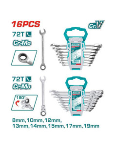 JX 16 CLES A CLIQUET DE 08-19MM THT103RK166 2