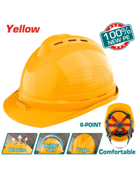CASQUE PROTECTION JAUNE TSP8601