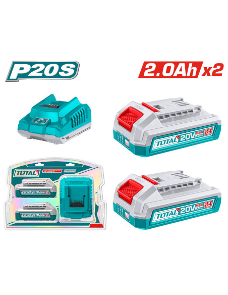 CHARGEUR + 2 BATTERIES 20V 2AH TFBCPK2212