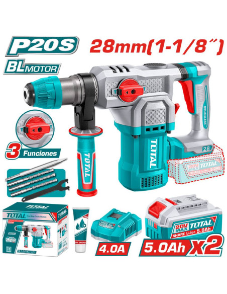 MARTEAU PERFORATEUR 20V 2.5AH/CH TRHLI202862