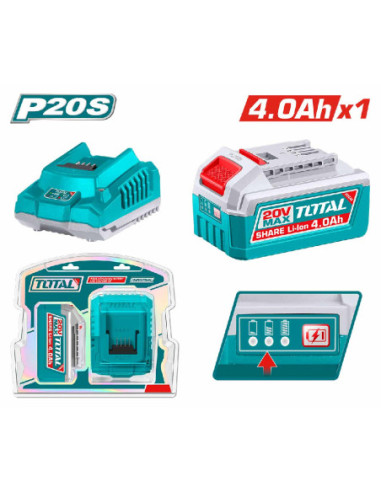 CHARGEUR + BATTERIE 20V 4AH TFBCPK1012